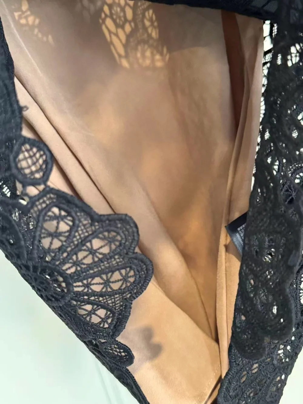 Self-portrait Black Lace Mini Dress with White Collar